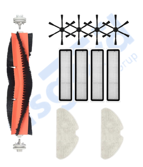 Dreame D10S, D10S PRO, D9 MAX GEN2 Uyumlu 1 Ana Fırça 4 Yan Fırça 4 Filtre 2 Mop