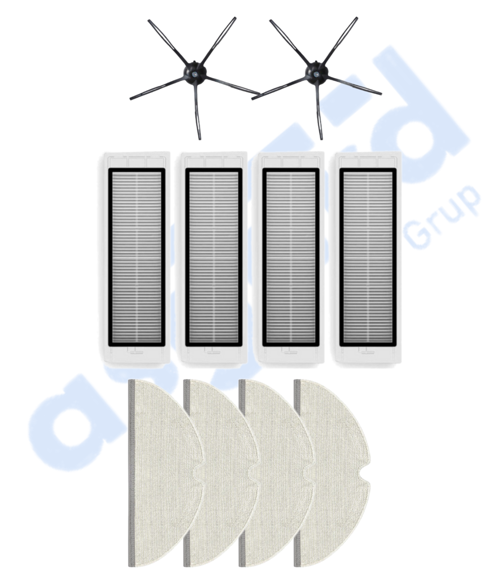 ROBOROCK S50 – S55 –S5 MAX – S6 – S6 MAXV Uyumlu 2 Yan Fırça 4 Filtre 4 Mop