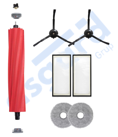 Roborock Q REVO PRO-S-MAXV Uyumlu 1 Ana Fırça 2 Yan Fırça 2 Filtre 2 Mop