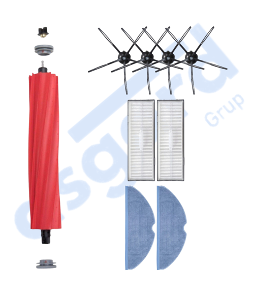 ROBOROCK S7 ( PLUS- MAXV-MAXV ULTRA- PRO ULTRA ) UYUMLU 1 Ana Fırça 4 Yan Fırça 2 Filtre 2 Mop