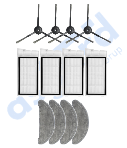 Roidmi Eve - Eve Plus Uyumlu 4 Yan Fırça 4 Filtre 4 Mop