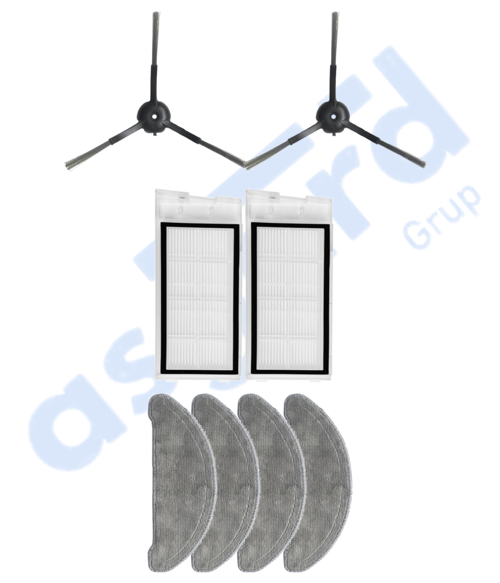 Roidmi Eve - Eve Plus Uyumlu 2 Yan Fırça 2 Filtre 4 Mop