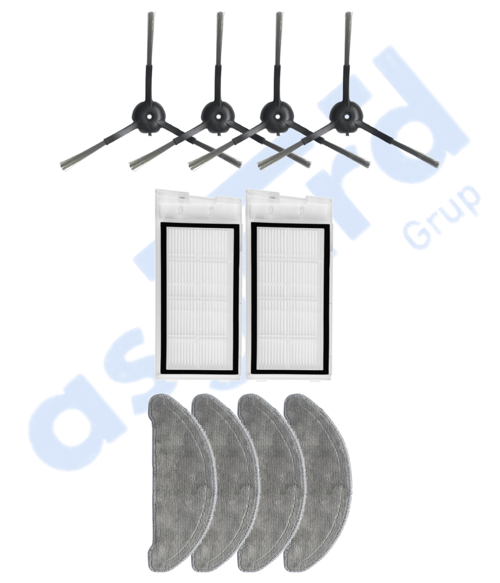 Roidmi Eve - Eve Plus Uyumlu 4 Yan Fırça 2 Filtre 4 Mop
