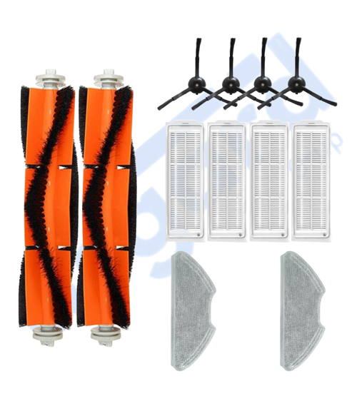 Xiaomi Mop 2 Pro (MJST1SHW) -Mop 2 Lite Uyumlu 2 Ana Fırça 4 Yan Fırça 4 Filtre 2 Mop