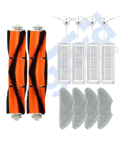 Xiaomi Mop 2 Pro (MJST1SHW) -Mop 2 Lite Uyumlu 2 Ana Fırça 4 Yan Fırça 4 Filtre 4 Mop