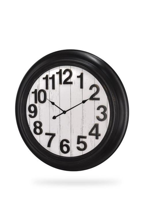 Efe Mark Premium Serisi Modern Tasarım 75 Santimetre Ev ve Ofis Duvar Saati Latin Rakamlı Siyah