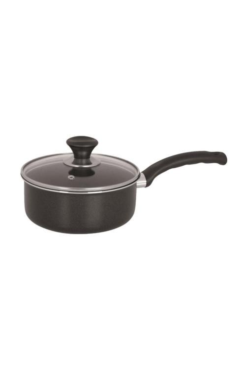 Teflon Kaçerola 16 CM Sosluk Cam Kapaklı