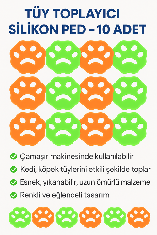 10 LU Pati Şeklinde Tüy Toplayıcı - Tüy Toplama Ürünleri - Tüy Temizleme Aparatı