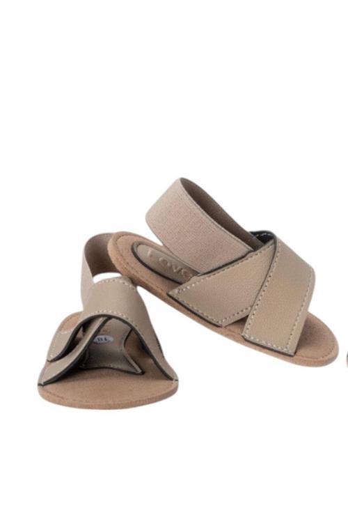 Çapraz Bantlı Bebek Sandalet – Bej