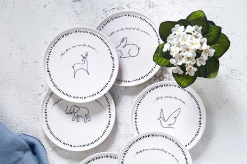 Animal 6 Parça Pasta Tabağı Seti