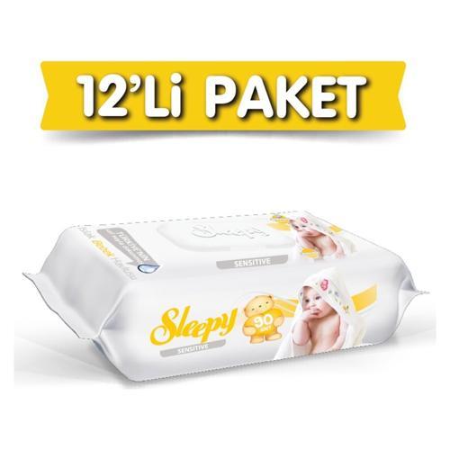 Sensitive Islak Havlu 90'lı 12 Adet 1080 Yaprak
