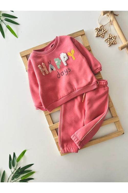 Happy Days Kız Bebe 2 li Takım - Gül Kurusu