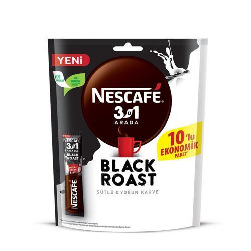 3'ü 1 Arada Black Roast Kahve 15 gr 60 Adet