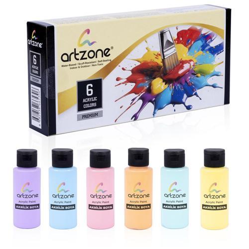 Akrilik Boya Seti 6 Renk x 60ml. - Pastel Renkler (ys)