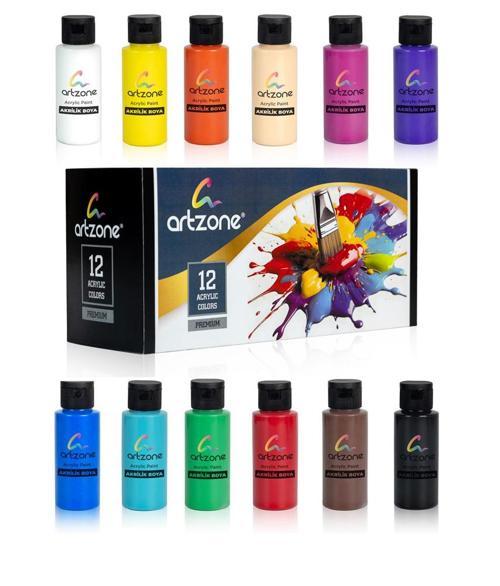 Akrilik Boya Seti 12 Renk x 60ml.