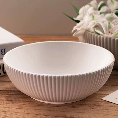 Desenli Dekoratif Kase 20cm - Beyaz