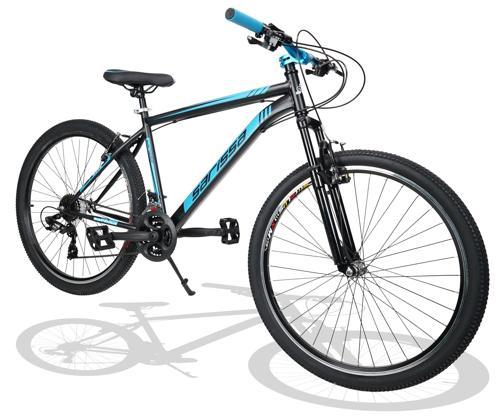 Moon 27,5" Jant MTB Ön Amortisörlü Shimano Kelebek 21 Vites V Fren Dağ Bisikleti Siyah Mavi