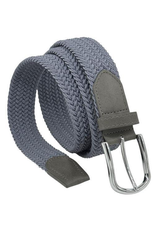 Antrasit Füme Elastik Esnek Unisex 3.5 cm.lik Spor Örgü Kemer - 8500-17