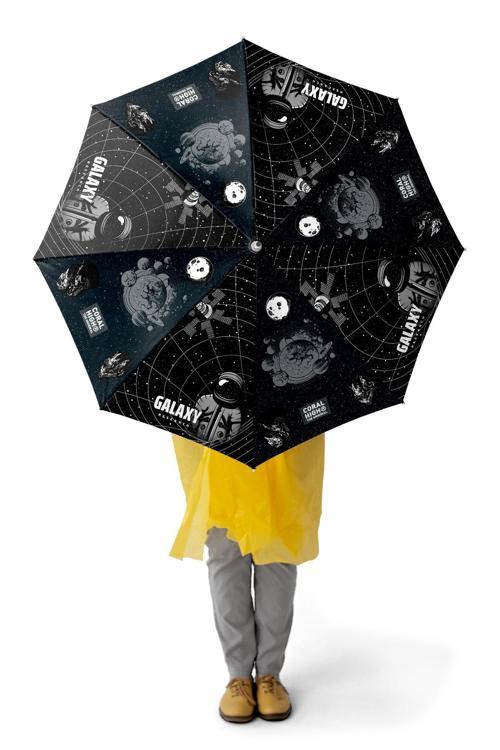 Kids Siyah Galaxy Desenli Çocuk Şemsiyesi 12679