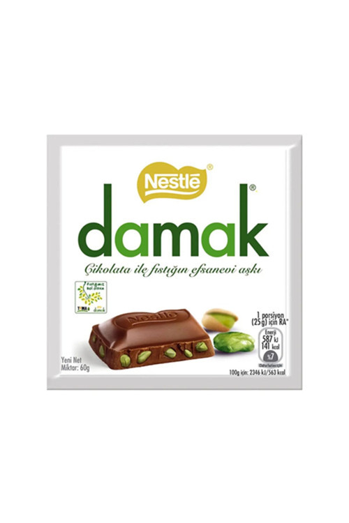 Damak Kare Çikolata (6 X 60 G) X4 Adet