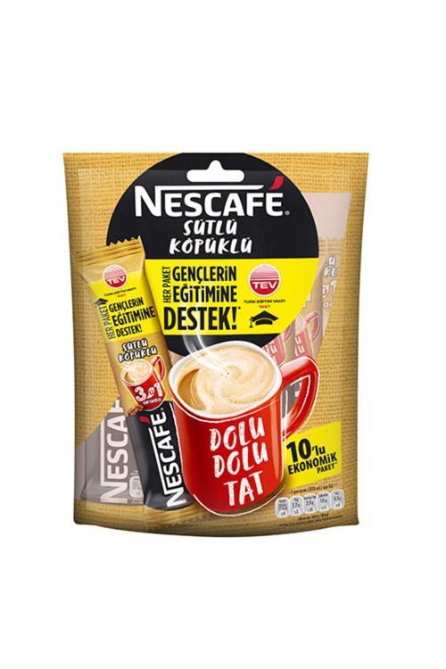 Nescafé 3'Ü 1 Arada Sütlü Köpüklü (10'Lu) X4 Adet