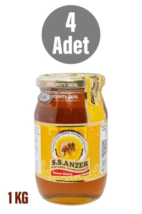 Anzer Çiçek Balı - S.S Anzer Diyarı Tarımsal Kalkınma Koop. 1 Kg X4 Adet