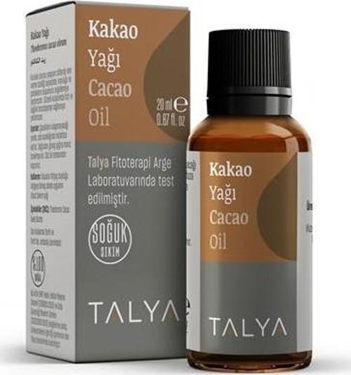 Kakao Yağı, Soğuk Sıkım, %100 Saf Ve Doğal, Doğal Bronzluk, 20 ml