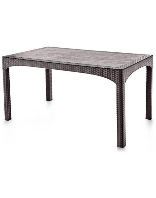 SY-2587 Kahverengi Rattan Dikdörtgen Kapalı Masa 90x150 cm