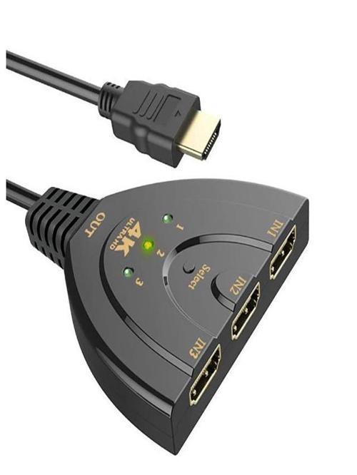 HDMI 4K Ultra Hd 2160P USB Güç Kablolu HDMI 3 Port Ultra HD Switch Çoklayıcı Çoğaltıcı