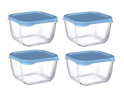 53223 snowbox 4 lü cam saklama kabı 275cc mavi