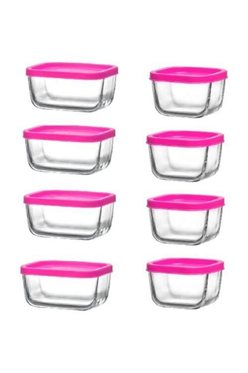 saklama kabı cam kahvaltılık 8 li - saklama seti 2 boy