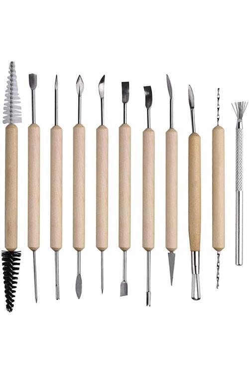 11Li Metal Ebeşuar, Modelaj Seti, Seramik Hamuru Kil Çamuru Seti