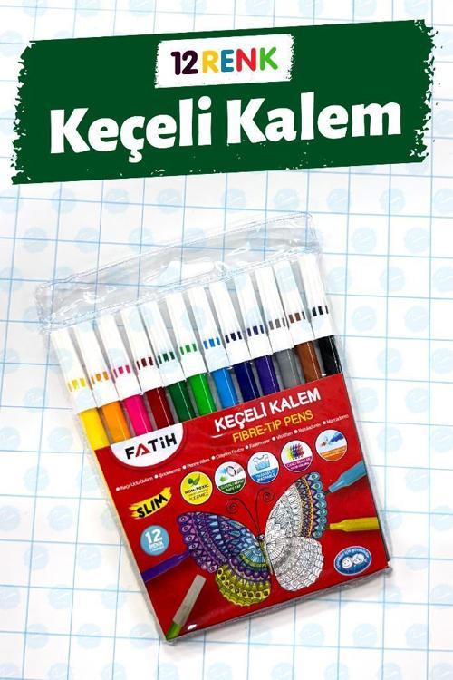 12 Renk Keçeli Kalem-T1410