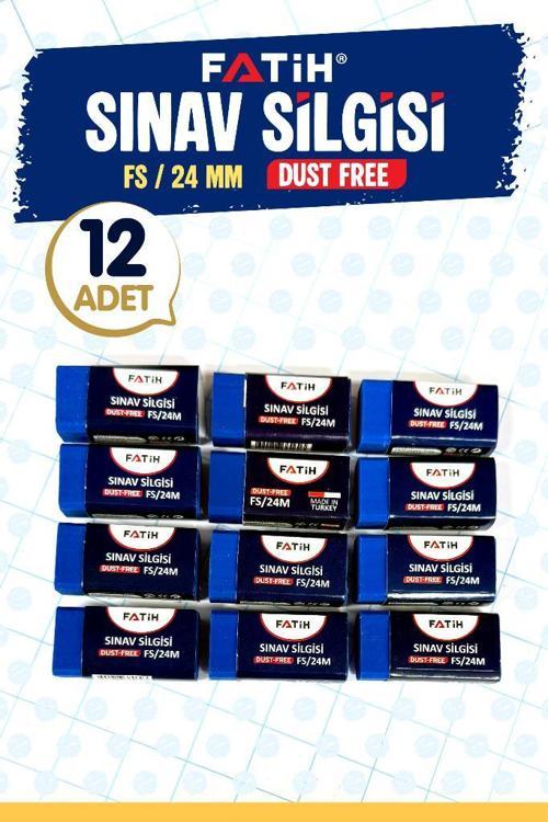 Mavi Sınav Silgisi İz Bırakmayan Orta Boy 12 Adet Dust-Free