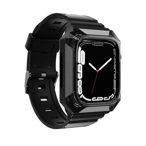 Apple Watch 42mm Zore KRD-88 Sert PC Kasa Koruyuculu Silikon Kordon