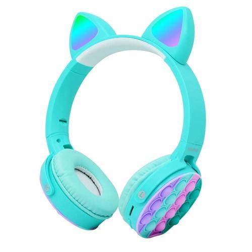 CXT-950 RGB Led Işıklı Kedi Kulağı Band Tasarımı Ayarlanabilir Katlanabilir Kulak Üstü Bluetoot