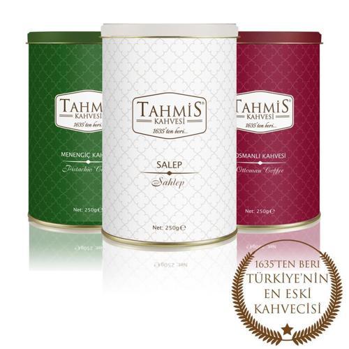 3'lü Kahve ve Salep Seti 250 G (Salep- Sütlü Toz Menengiç - Osmanlı Dibek Kahvesi)