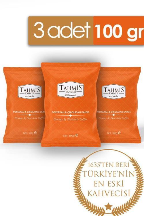 Portakal Çikolata Aromalı Türk Kahvesi 100 Gr 3'lü Paket