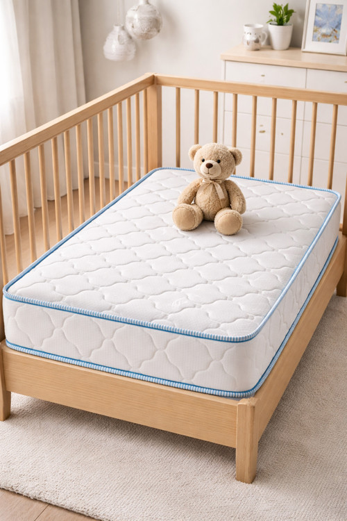 17Cm Süngerli Bebek Çocuk Beşik Yatağı  70x110 Yıkanabilir Kılıflı Park Yatak Oyun Parkı