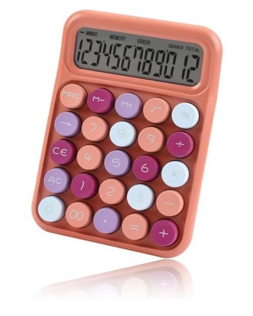 Runzon Renkli Elektronik Hesap Makinesi Pembe RZ817