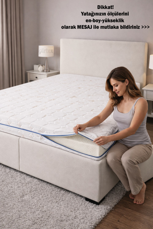 Kılıf Cotton 120X200 Yatak Kılıfı Koruyucusu Yatak Örtüsü Fermuarlı Kılıf Kapitone