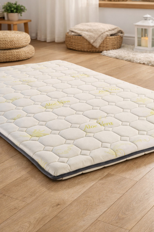 Aloe 5cm Sünger Şilte 90x200 Ped Yatak Şiltesi Pedi Topper Katlanabilir Katlanır