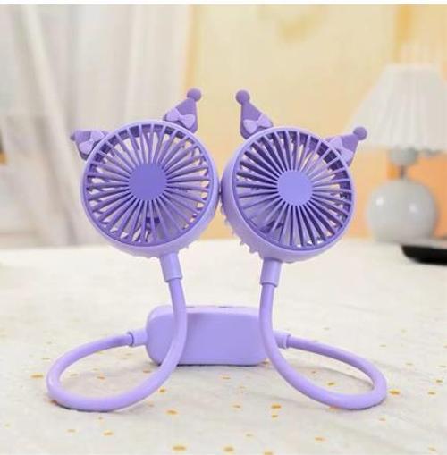 Fan Kuromi Şarjlı Boyun Fanı Vantilatör USB Şarj Taşınabilir  