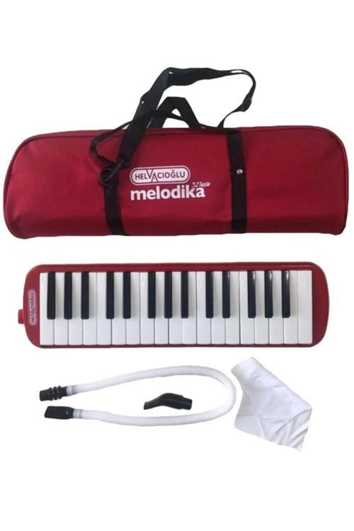 Helvacıoğlu 32 Tuşlu Melodika Bez Çantalı Kırmızı
