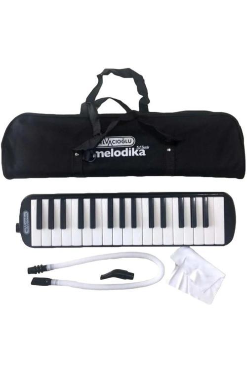 Helvacıoğlu 32 Tuşlu Melodika Bez Çantalı Siyah