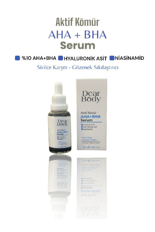 Dear Body Aktif Kömür %10 Aha Bha Serum Sivilce Karşıtı Gözenek Sıkılaştırıcı Serum 30 Ml