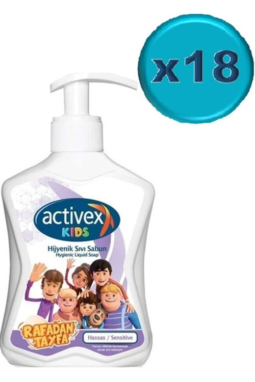 Antibakteriyel Sıvı Sabun Hassas/Sensitive 300Ml Pompalı (Rafadan Tayfa Serisi) (18 Li Set)