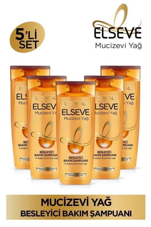 L'Oréal Paris Mucizevi Yağ Besleyici Bakım Şampuanı 390 Ml 5'Li Set