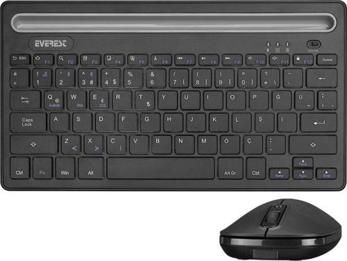 KM-BT803 Siyah 3 in 1 BT 5.0+3.0+2.4Ghz 1600dpi Q Multimedia Kablosuz Klavye + Mouse Set
