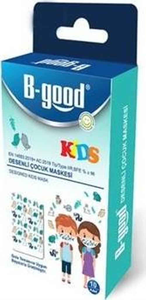 Kids Desenli Çocuk Maskesi 10'lu